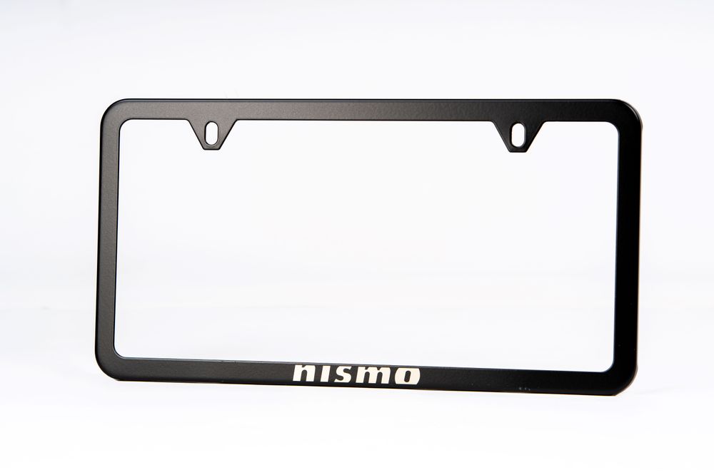 NISMO Black Powder Coated Stainless Steel Slimline License Plate Frame