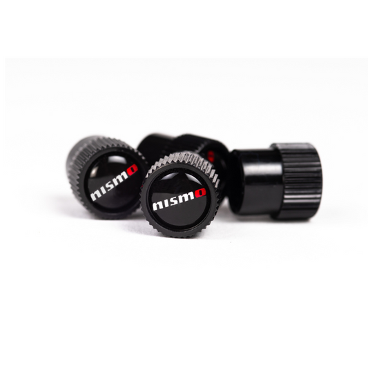 NISMO Black ABS Valve Stem Caps (Set of 4)