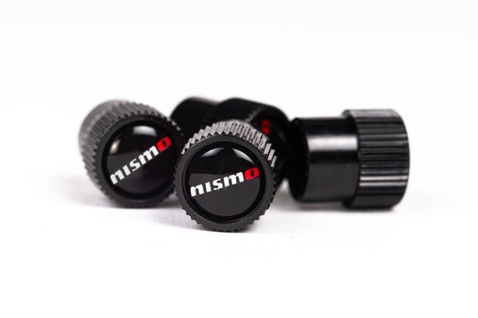 NISMO Black ABS Valve Stem Caps (Set of 4)